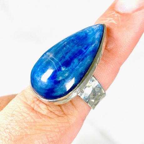 Kyanite teardrop beaten band ring s.8 KRGJ2700