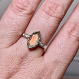 Labradorite Faceted Marquise Ring in a Decorative Setting R3726
