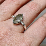 Labradorite Faceted Marquise Ring in a Decorative Setting R3726
