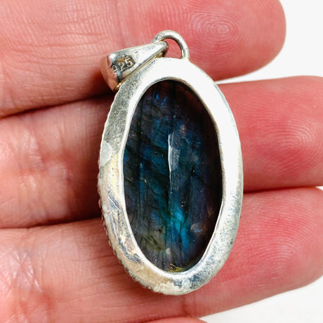 Labradorite faceted oval pendant KPGJ3519 - Nature's Magick