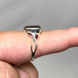 Labradorite Faceted Rectangular Multistone Ring with Botanical Details R3806 - Nature's Magick