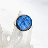 Labradorite faceted round ring s.9 KRGJ1125 - Nature's Magick