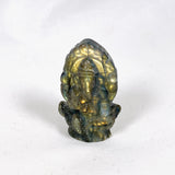 Golden labradorite Ganesha carving