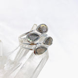 Labradorite Multi-stone Faceted Teardrop Ring R3815 - Nature's Magick