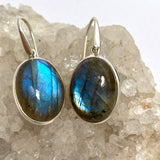 Labradorite Oval Cabochon Earrings PEGJ266