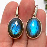 Labradorite Oval Cabochon Earrings PEGJ266