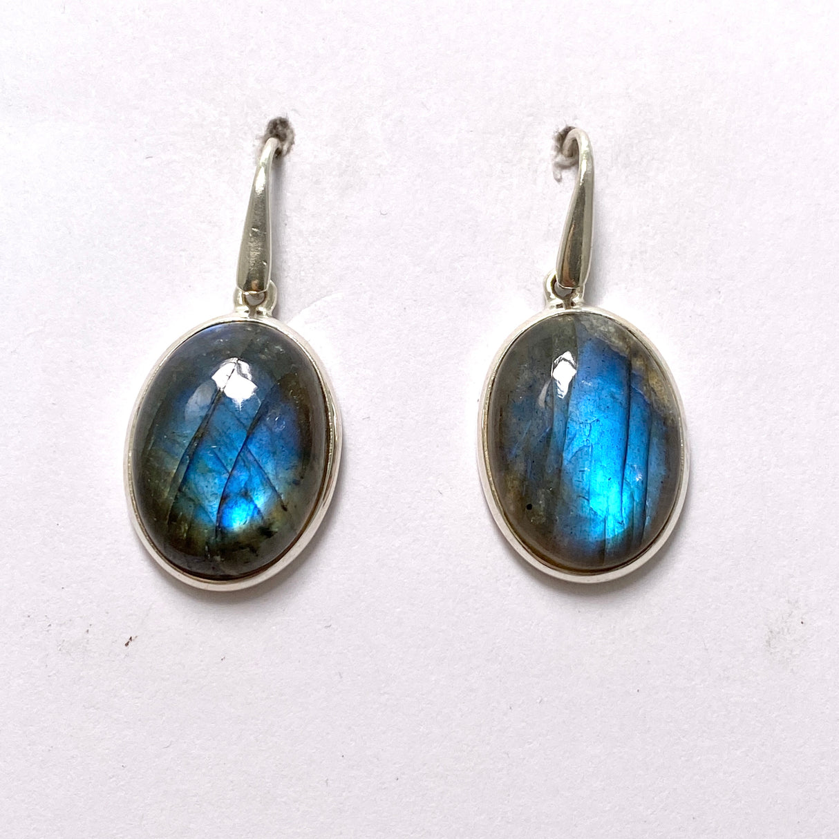 Labradorite Oval Cabochon Earrings PEGJ266