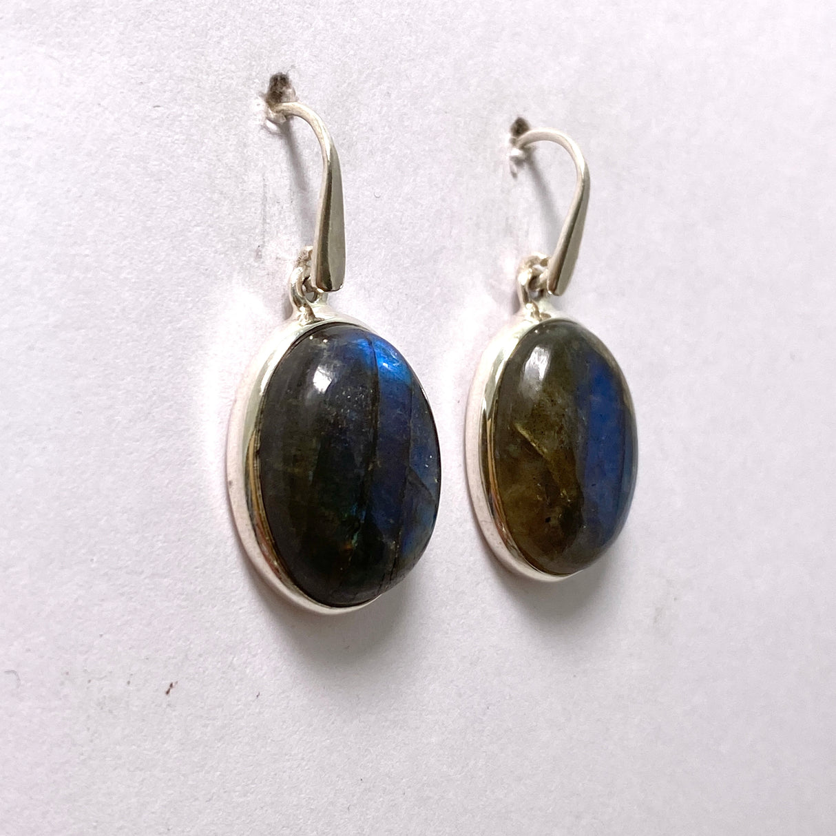 Labradorite Oval Cabochon Earrings PEGJ266