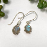 Labradorite Oval Cabochon Earrings PEGJ267