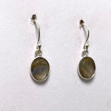 Labradorite Oval Checkerboard Faceted Earrings PEGJ273