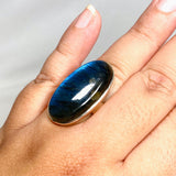 Labradorite Oval Ring Size 11 PRGJ435 - Nature's Magick
