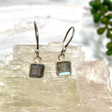 Labradorite petite square faceted earrings R2363-LBS - Nature's Magick