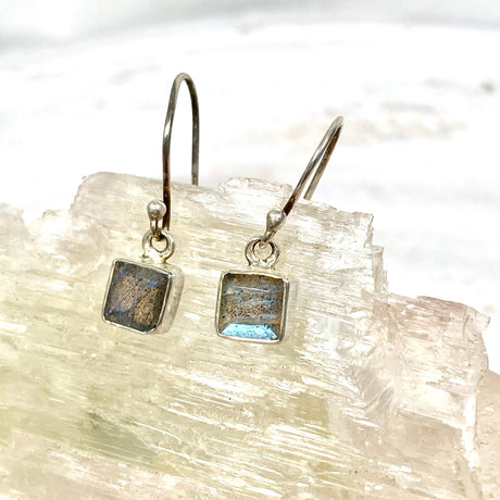 Labradorite petite square faceted earrings R2363-LBS - Nature's Magick