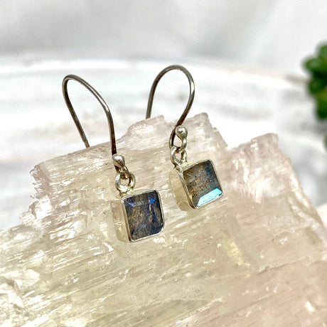 Labradorite petite square faceted earrings R2363-LBS - Nature's Magick