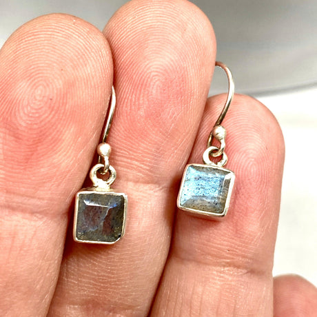 Labradorite petite square faceted earrings R2363-LBS - Nature's Magick