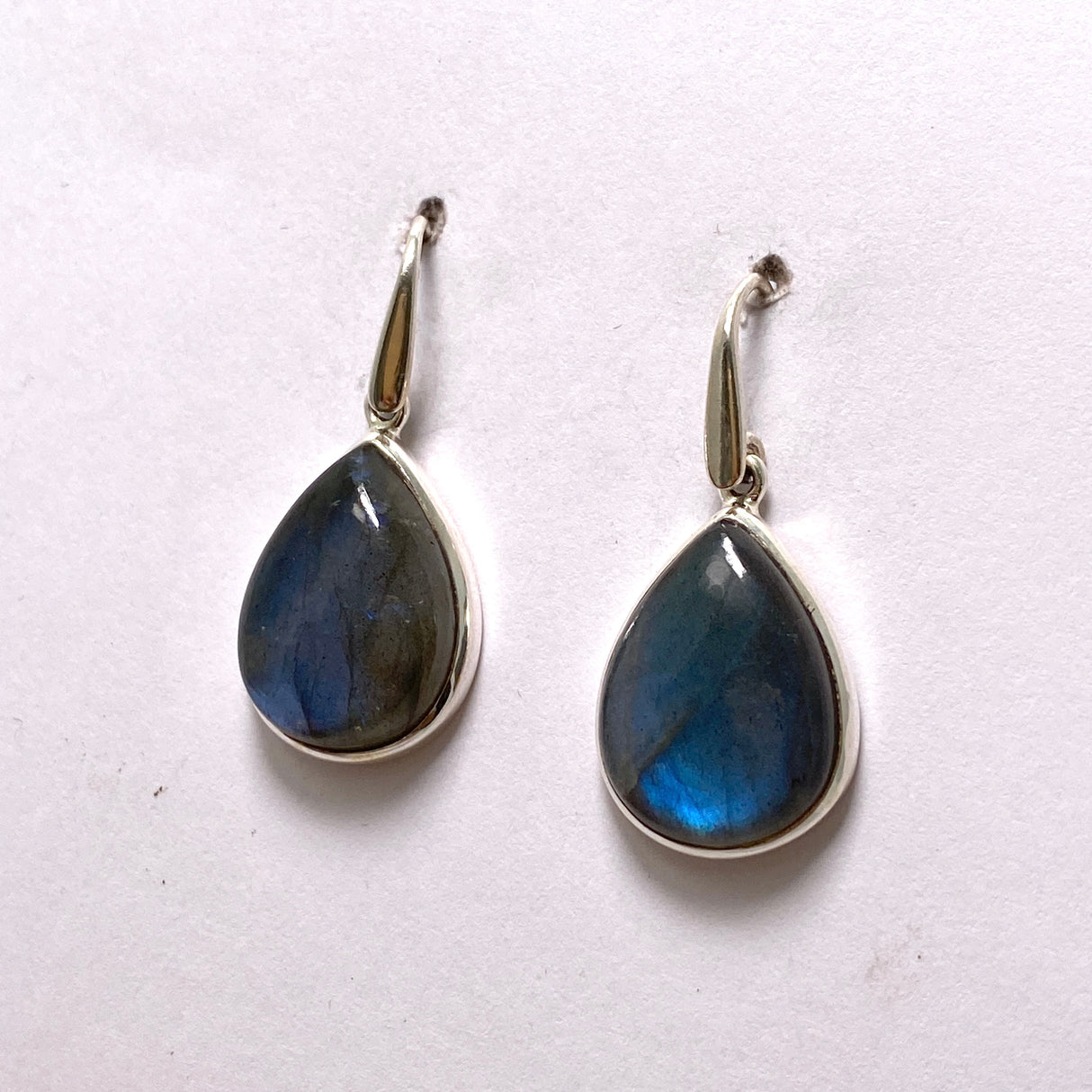 Labradorite Teardrop Cabochon Earrings PEGJ269