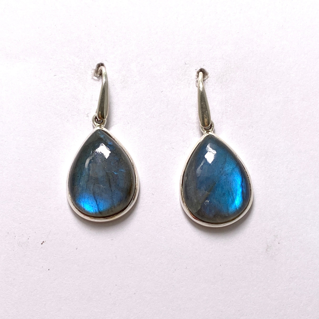 Labradorite Teardrop Cabochon Earrings PEGJ269