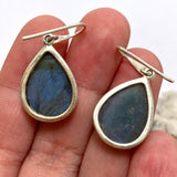 Labradorite Teardrop Cabochon Earrings PEGJ269