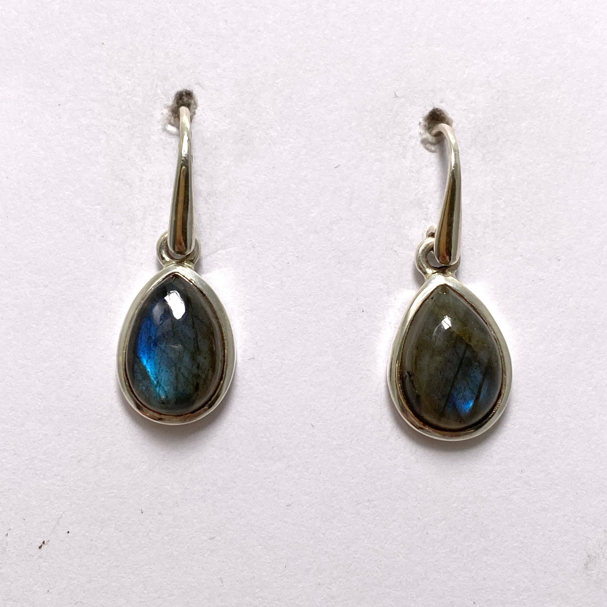 Labradorite Teardrop Cabochon Earrings PEGJ270