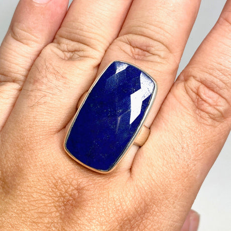 Lapis Lazuli Faceted Rectangular Ring Size 12 PRGJ428 - Nature's Magick