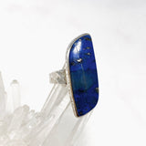 Lapis Lazuli Freeform Hammered Band Ring Size 8 KRGJ2162 - Nature's Magick