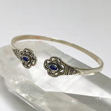 Lapis Lazuli Oval Cabochon Decorative Cuff Bangle PBGJ044