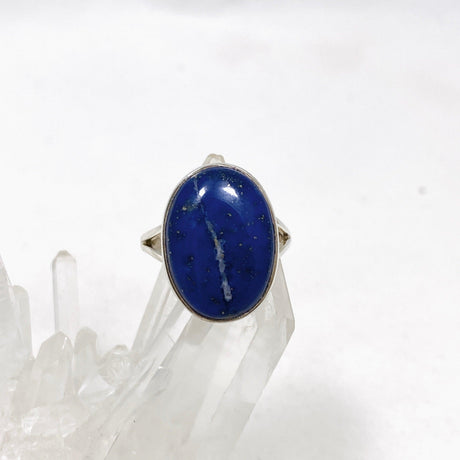 Lapis Lazuli Oval Cabochon Ring with Split Band Size 8 KRGJ1962 - Nature's Magick