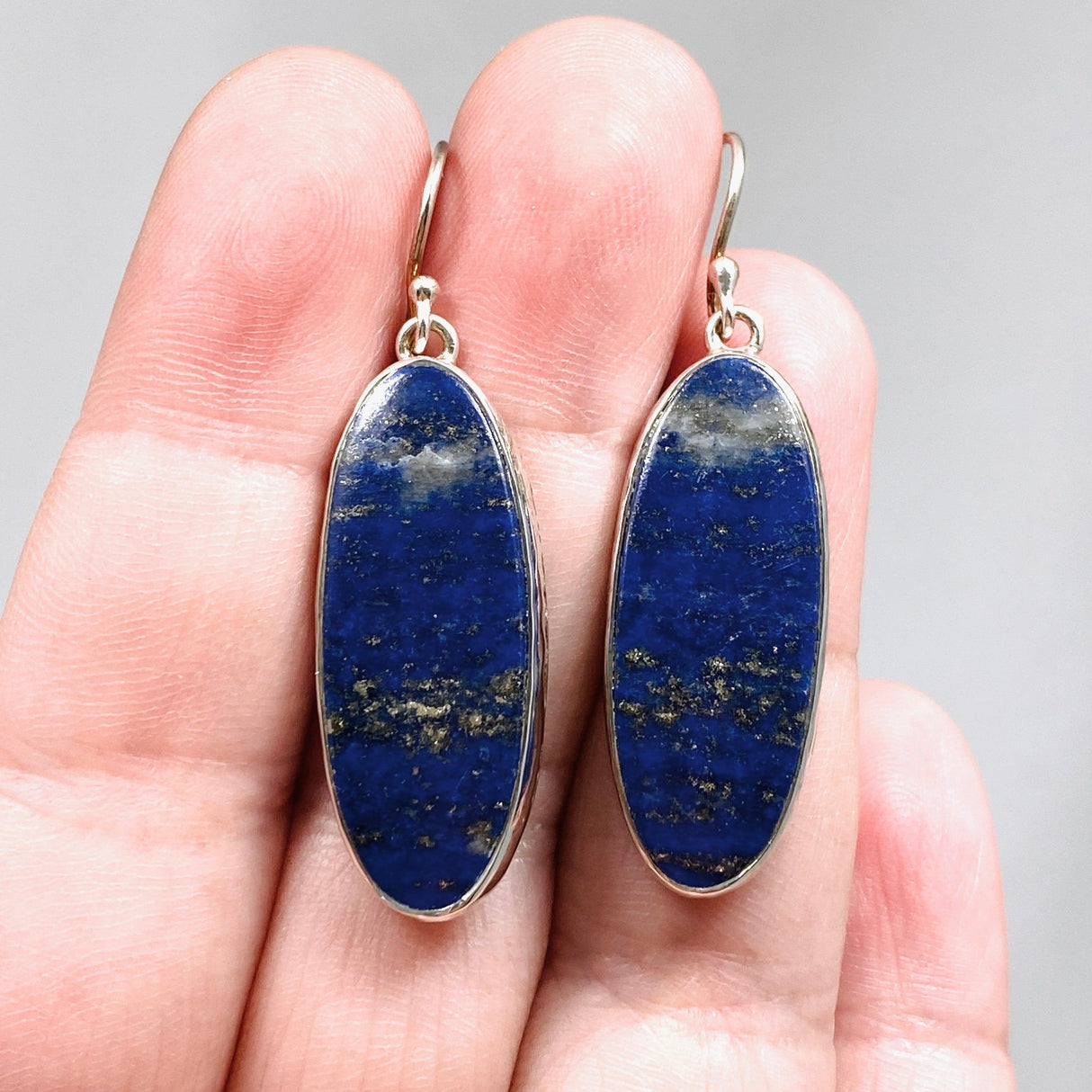 Lapis Lazuli Oval Earrings KEGJ1333 - Nature's Magick