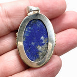 Lapis Lazuli Oval Raw Pendant with Brass Accents KPGJ4855