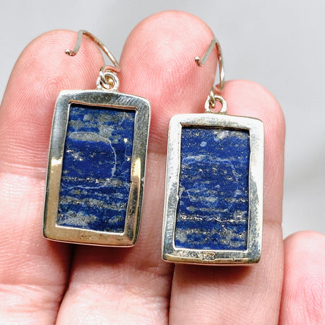 Lapis Lazuli Rectangular Earrings KEGJ1337 - Nature's Magick