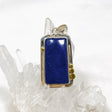 Lapis Lazuli Rectangular Pendant with Brass Detailing KPGJ3821 - Nature's Magick