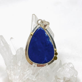 Lapis Lazuli Teardrop Pendant with Gold Detailing KPGJ3827 - Nature's Magick