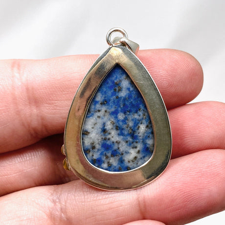 Lapis Lazuli Teardrop Pendant with Gold Detailing KPGJ3827 - Nature's Magick