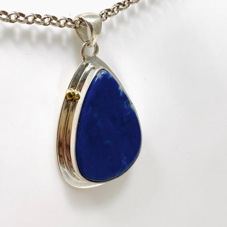 Lapis Lazuli Teardrop Pendant with Gold Detailing KPGJ3827 - Nature's Magick