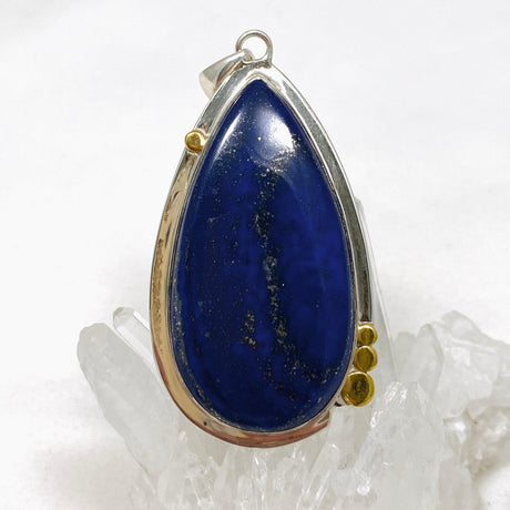 Lapis Lazuli Teardrop Pendant with Gold Detailing KPGJ3828 - Nature's Magick