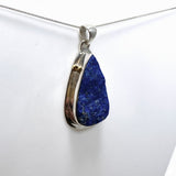 Lapis Lazuli Teardrop Raw Pendant with Brass Accents KPGJ4853