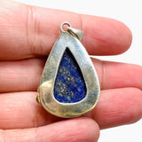 Lapis Lazuli Teardrop Raw Pendant with Brass Accents KPGJ4854