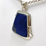 Lapis Lazuli Trapesium Pendant with Silver Detailing KPGJ3820 - Nature's Magick