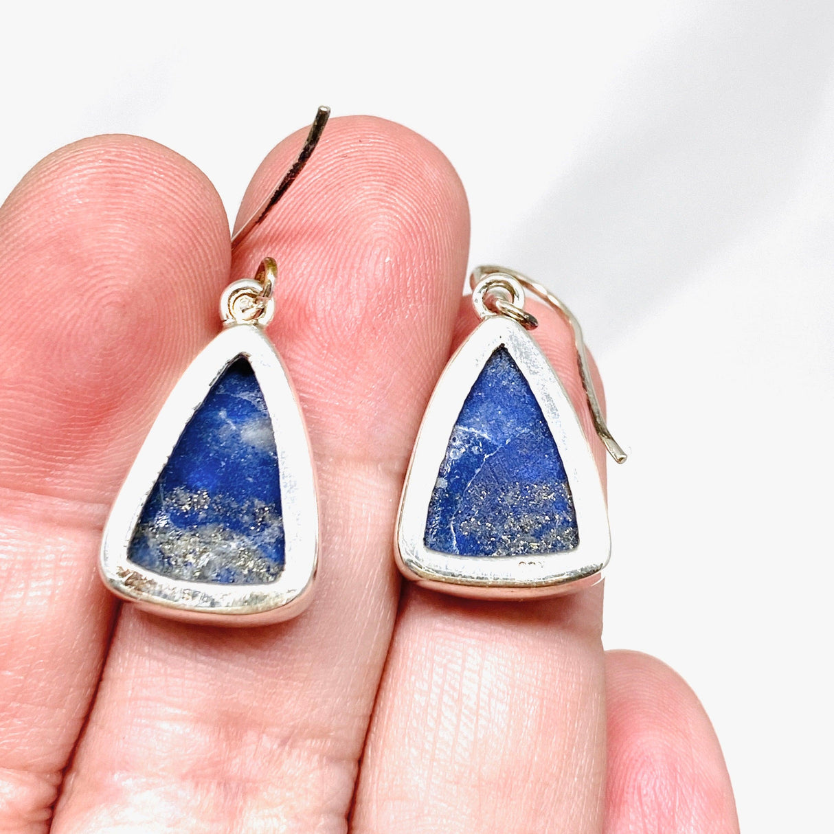 Lapis Lazuli Triangular Earrings KEGJ1335 - Nature's Magick