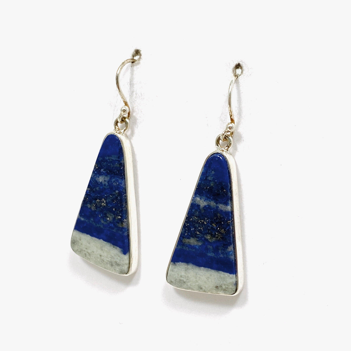 Lapis Lazuli Triangular Earrings KEGJ1336 - Nature's Magick