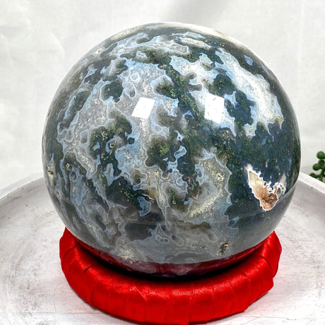 Large Moss Agate Sphere MOSB-01 - Nature's Magick