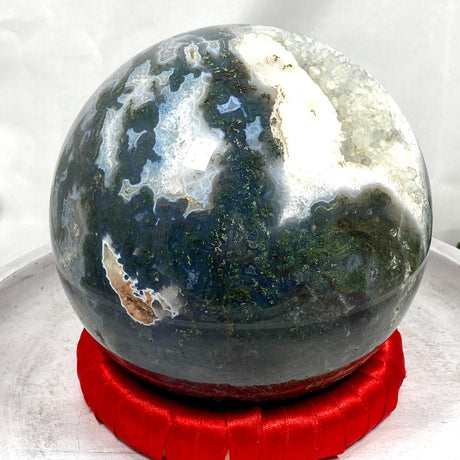 Large Moss Agate Sphere MOSB-01 - Nature's Magick