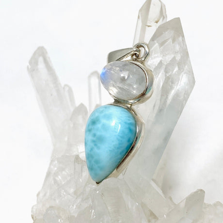 Larimar and Moonstone Multi-stone Pendant PPGJ735 - Nature's Magick