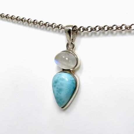 Larimar and Moonstone Multi-stone Pendant PPGJ735 - Nature's Magick