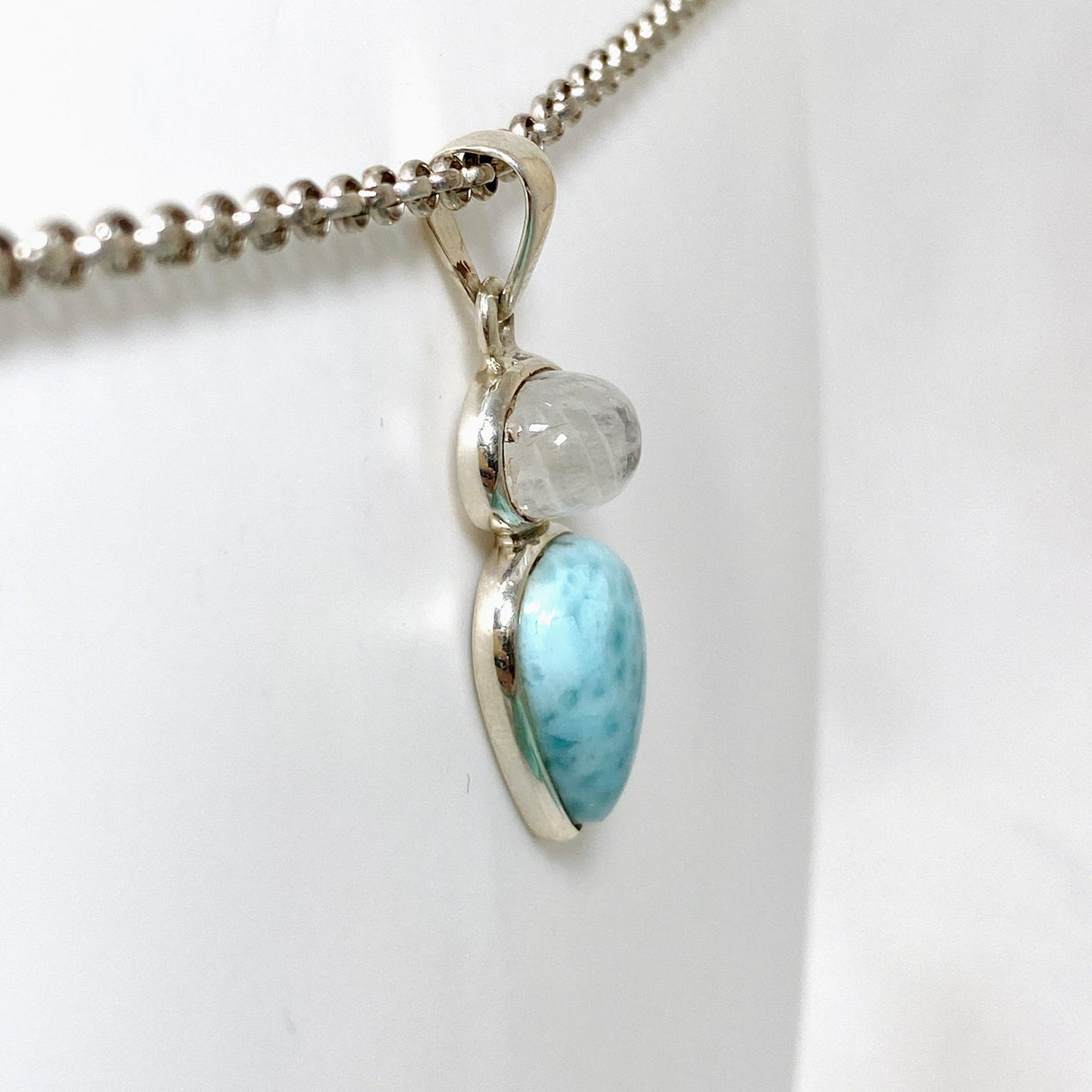 Larimar and Moonstone Multi-stone Pendant PPGJ735 - Nature's Magick