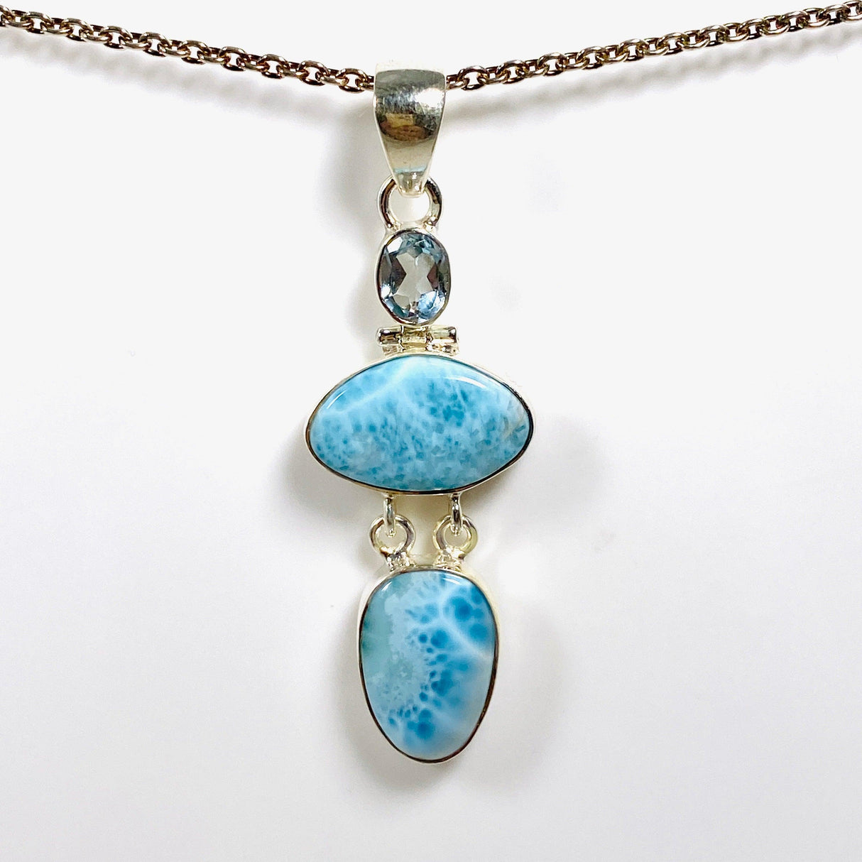 Larimar Multi Stone Pendant KPGJ4171 - Nature's Magick