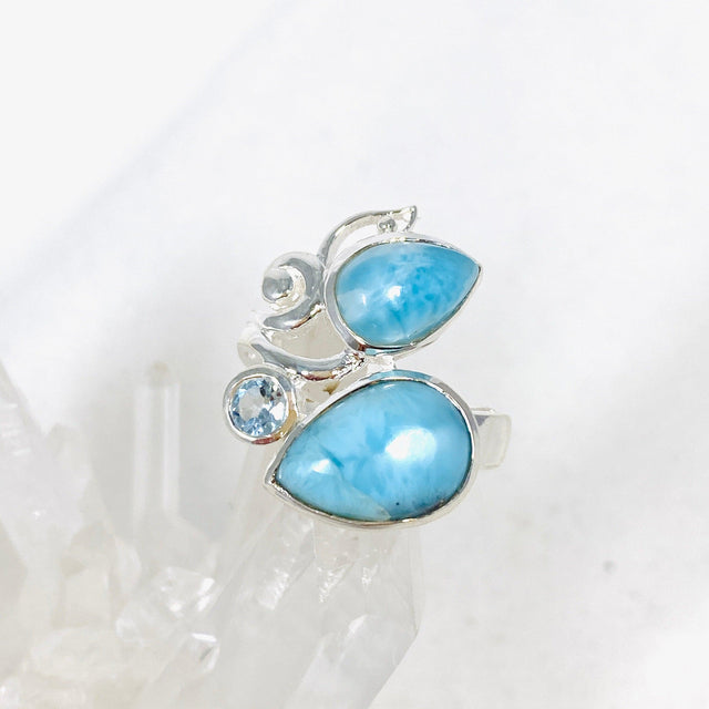 Larimar Multi Stone Ring Size 6 KRGJ3091 - Nature's Magick