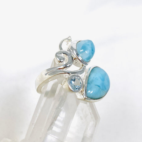 Larimar Multi Stone Ring Size 6 KRGJ3091 - Nature's Magick