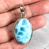 Larimar oval pendant KPGJ2818 - Nature's Magick