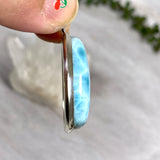 Larimar oval pendant KPGJ2818 - Nature's Magick